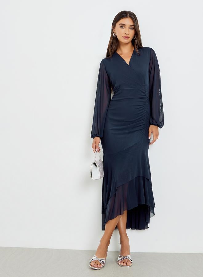 Styli Women Maxi Evening Dress with Long Sleeves - Image 5